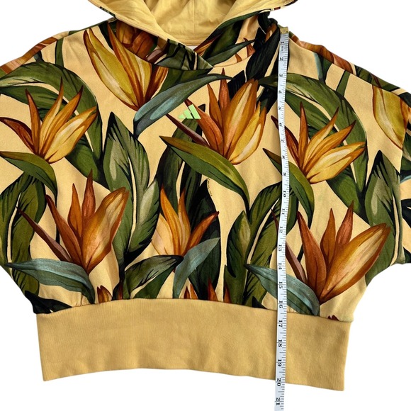 Adidas x Farm Rio Birds Of Paradise Semi Spark Cropped Jacket Hoodie SZ XL - Picture 12 of 13